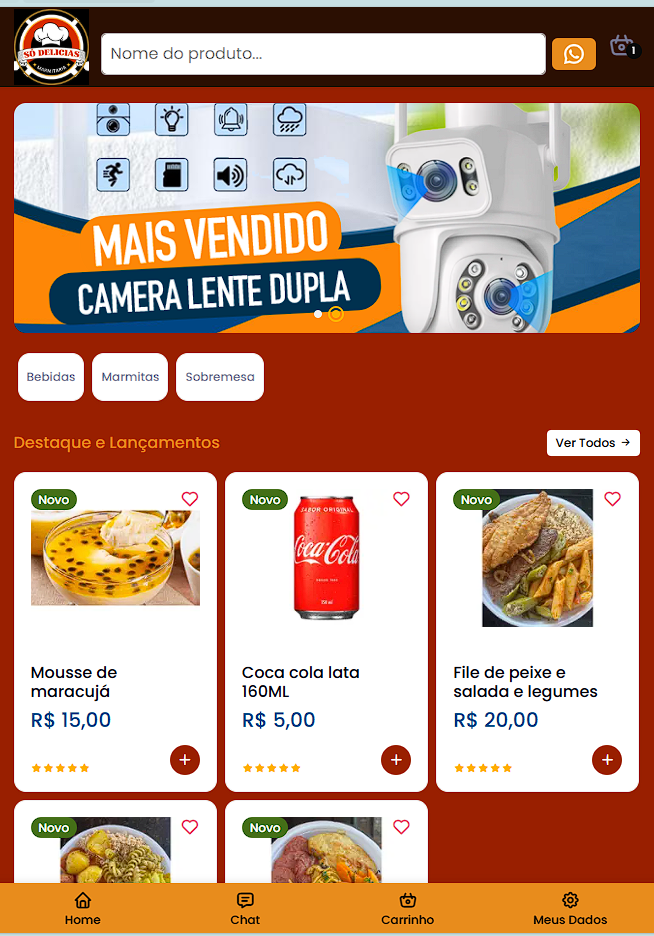 Ecommerce completo para o setor alimentício